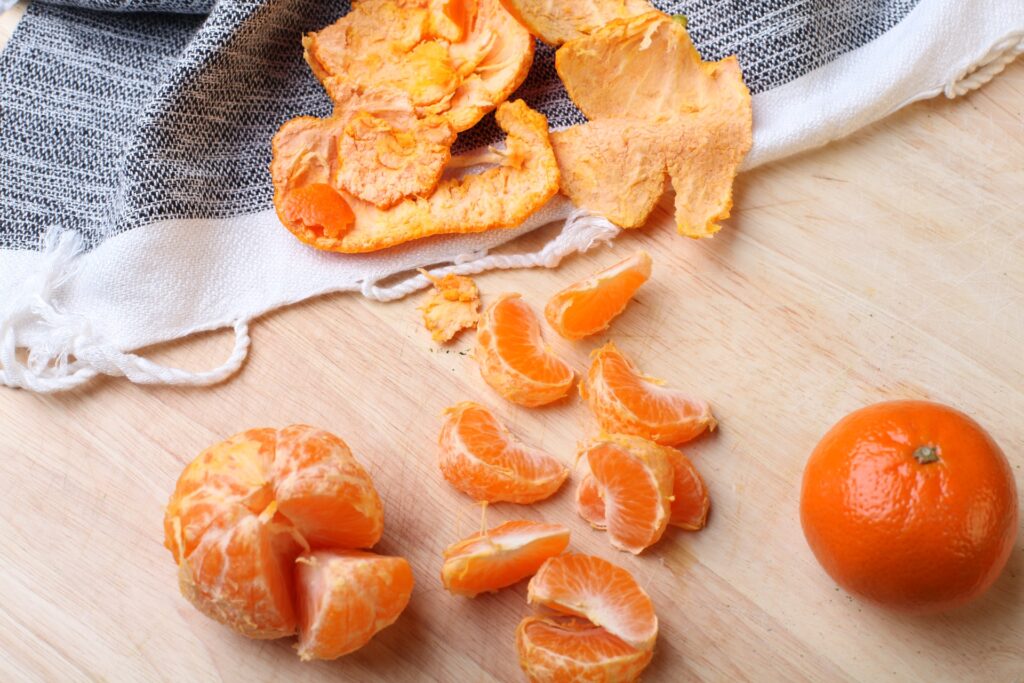 Orange peels for skin care